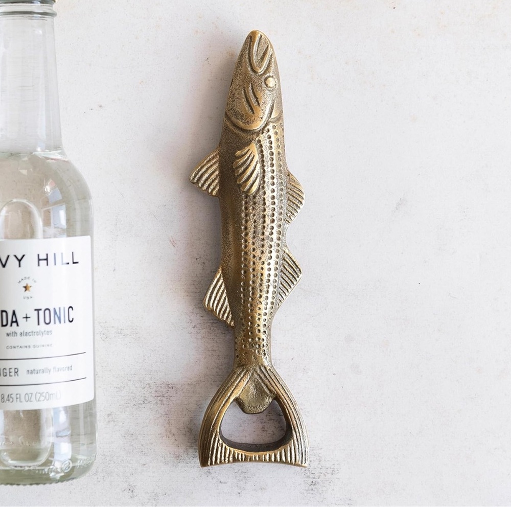 Gold Fish-Shaped Bottle Opener